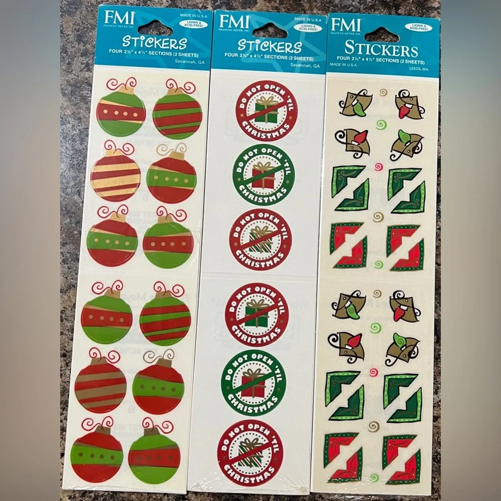 $3 CHRISTMAS STICKER SET. NEW AND SEALED. $3 IF BUNDLED
